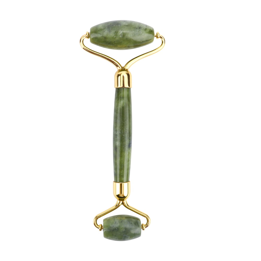 Natural Jade Massage Roller Rose Quartz Double Heads