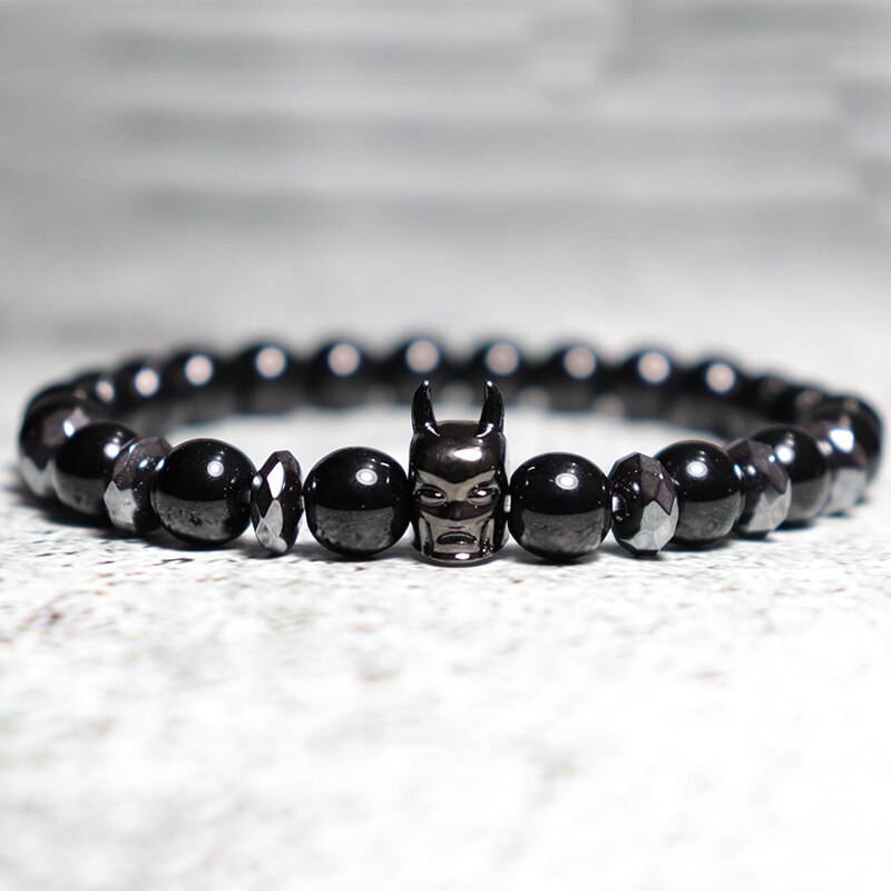 Trendy Bracelet Male Natural Volcanic Hematite