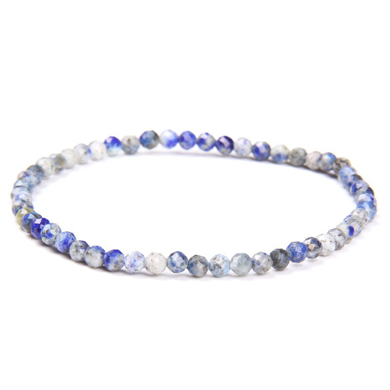 Handmade Gemstones Beads Bracelet Faceted Crystal
