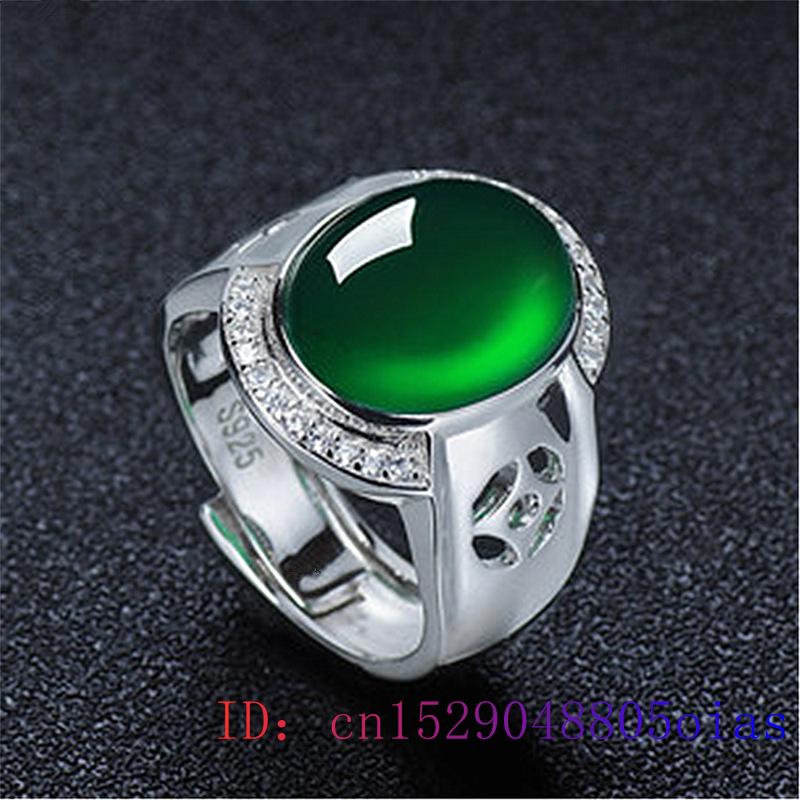 Green Jade Ring Zircon Crystal Natural Jewelry