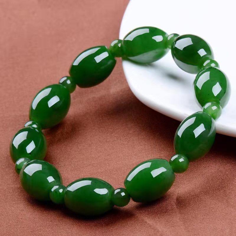 Genuine Natural Green Jade Bracelet Mens Jades