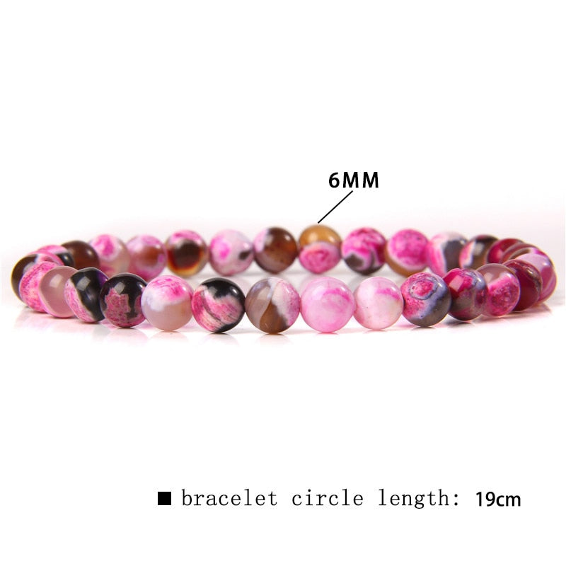 Pink Quartzs Bead Stretch Bracelet Purple Amethysts