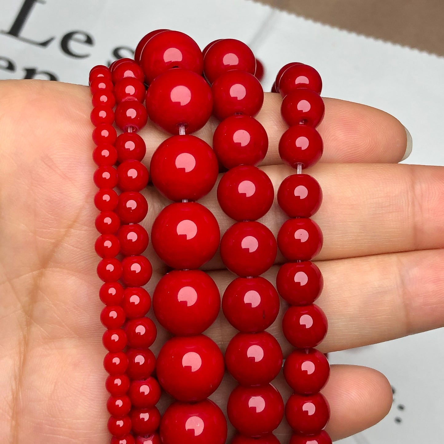 Red Coral Jades Beads Natural Stone Beads