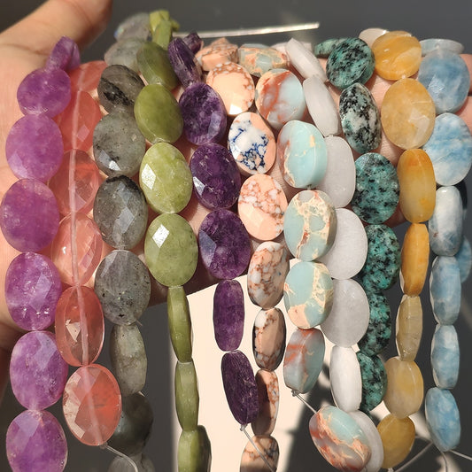 Natural Stones for Jewelry Jades Agates Faceted Oval