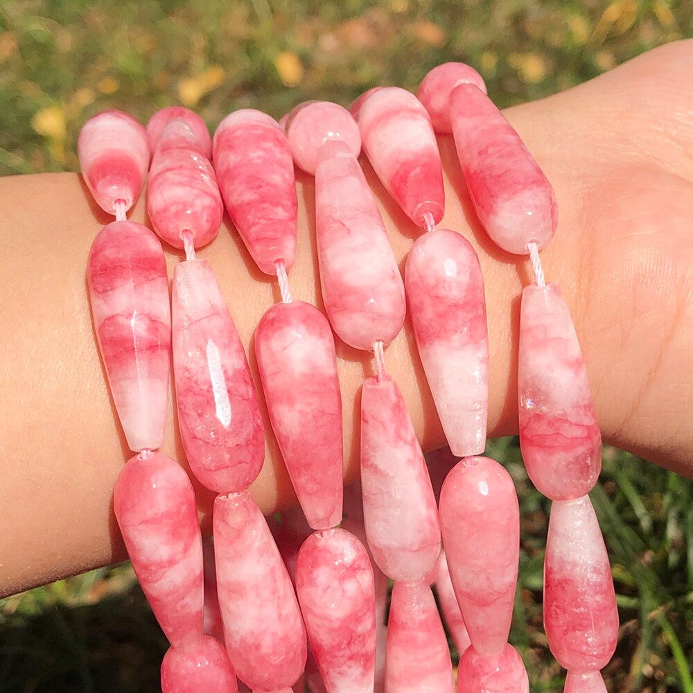 Natural Stone Beads Faceted Quartz Jades Rhodochrosite