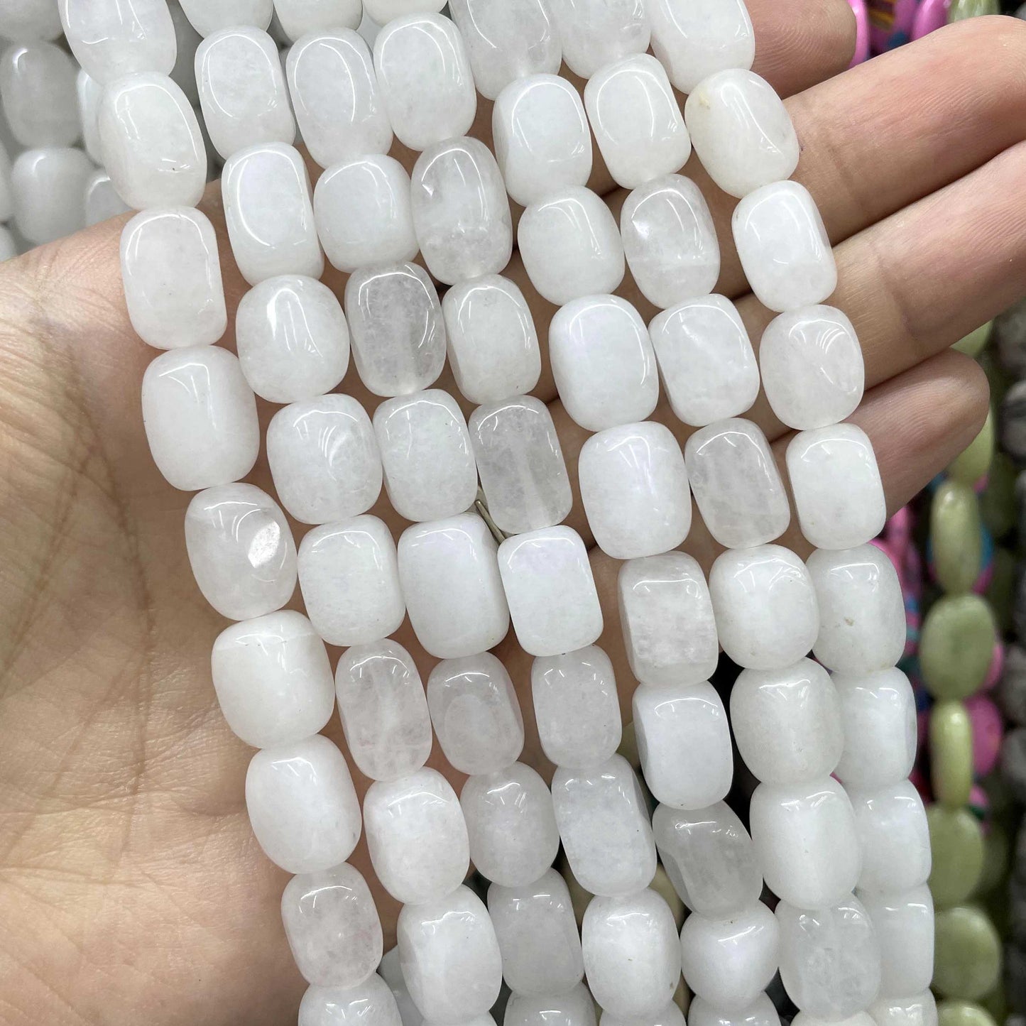 Jades Crystal Stone Square Loose Spacer Beads