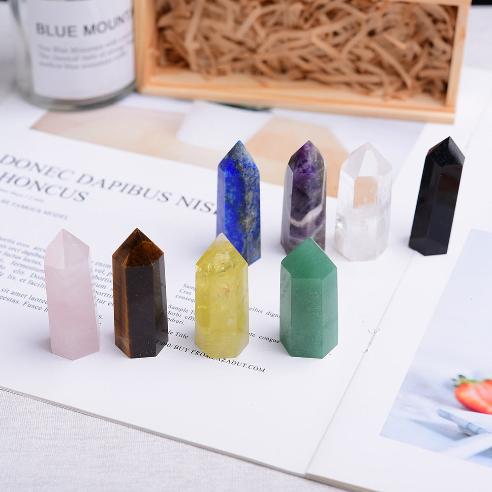 Wooden gifts Natural crystal Single Point Healing Crystal