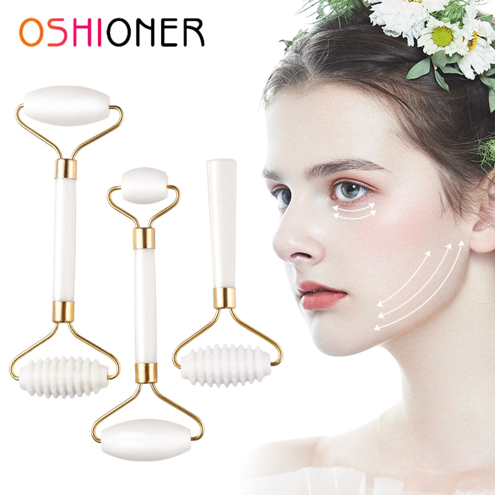 Face Massager Jade Roller Scraper Facial Skin Care Tools