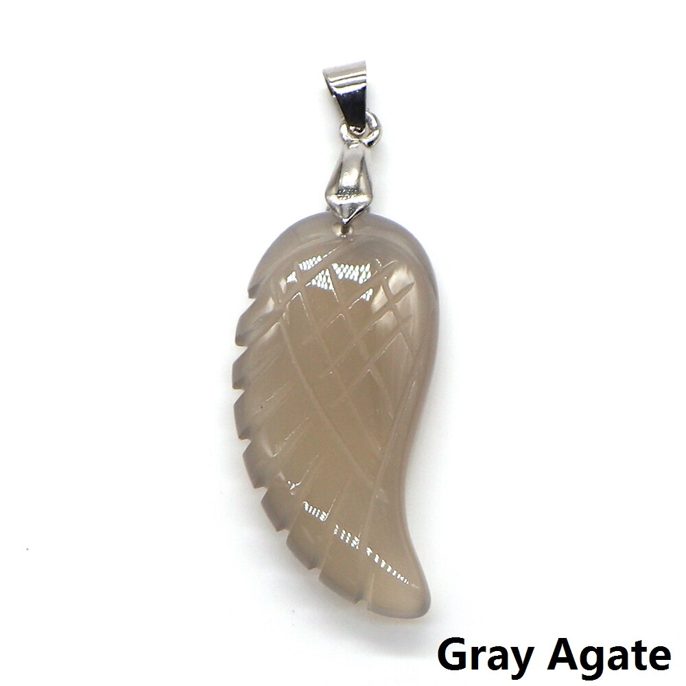 Angel Wing Pendants Natural Crystal Healing Gemstone