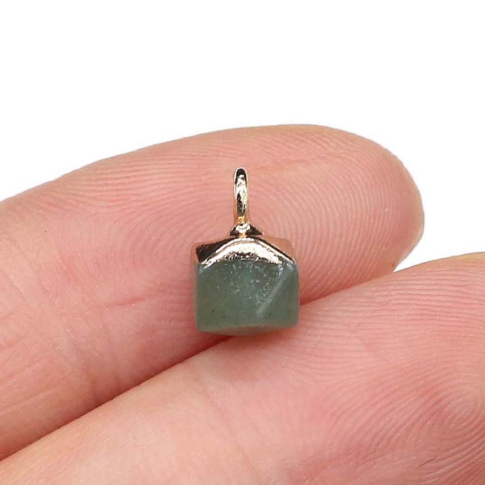 Natural Stone Pendant Faceted Bean shape Crystal