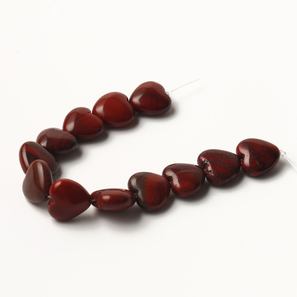 Heart Shape Agates Quartz Jades Beads Natural Beads