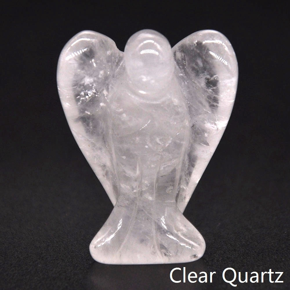 Hand Carved Pocket Guardian Angel Statue