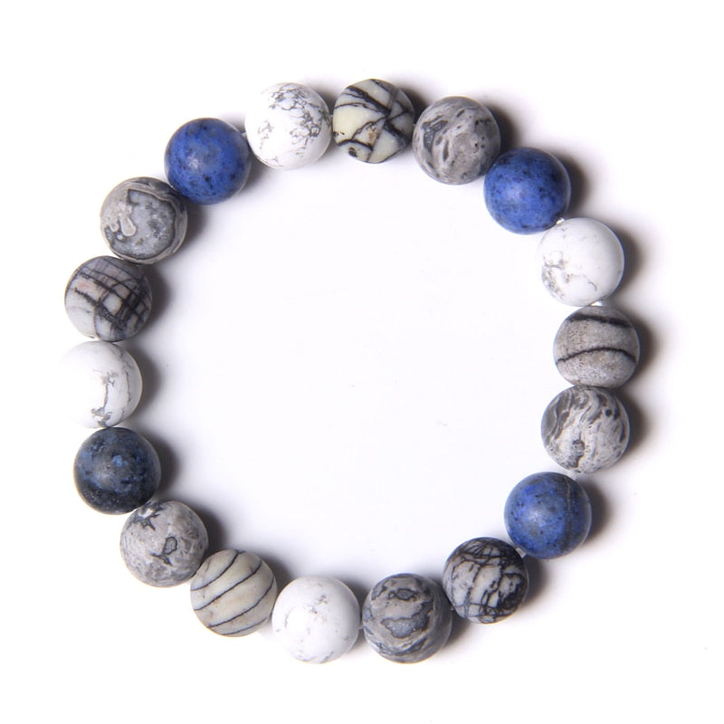 Universe Eight Planets Bracelet Men Natural Stone