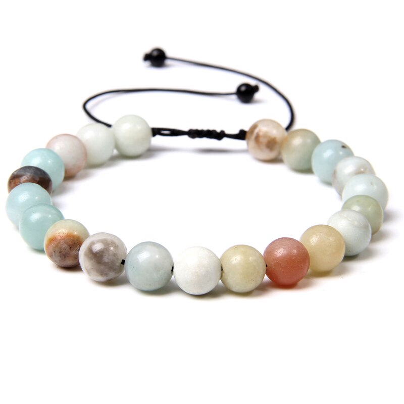 Adjustable Natural Stone Bracelet women Men Minimalist