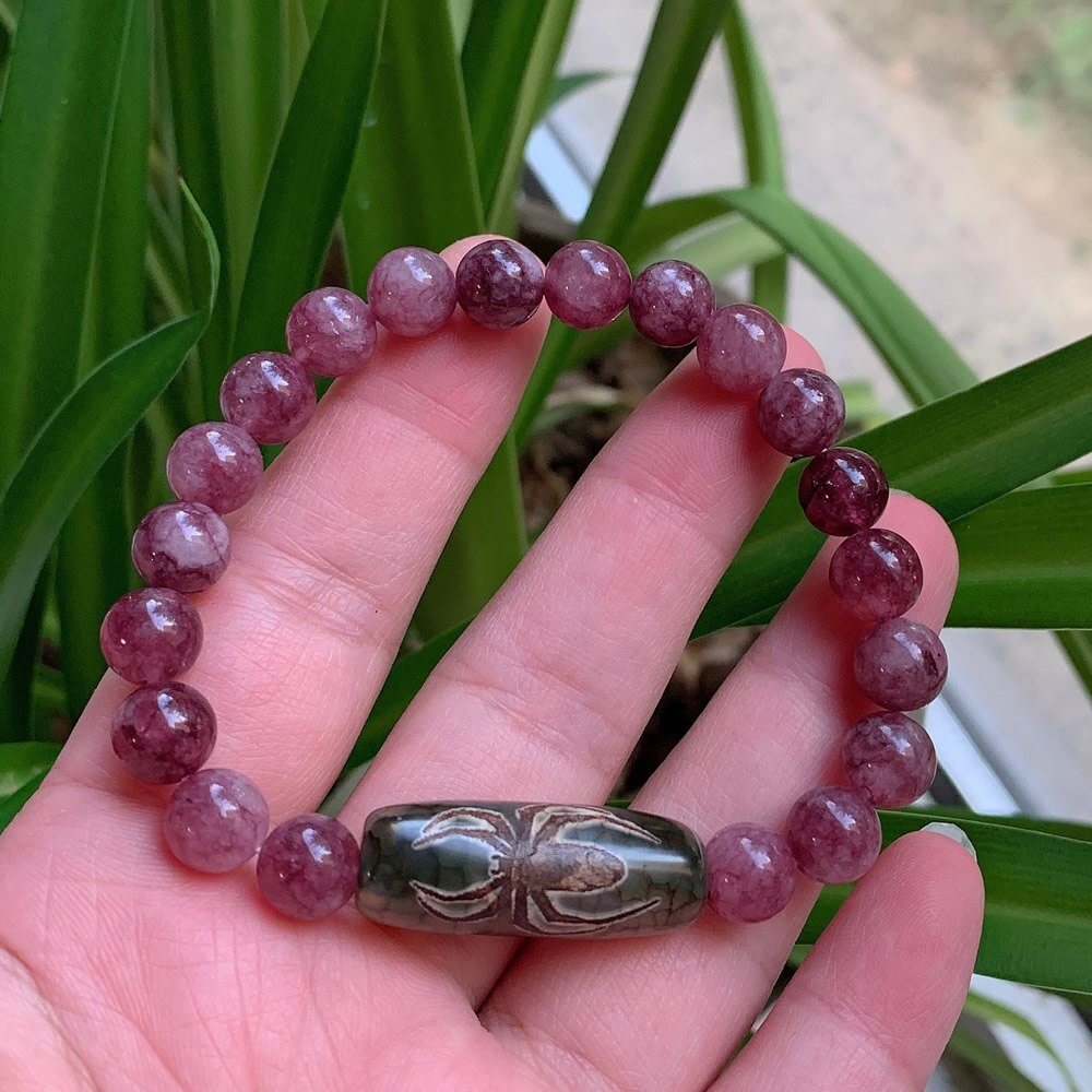 Healing Reiki Stone Natural Tibetan Dzi Agates Bracelet