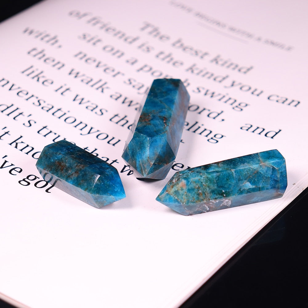 Natural crystal stone apatite Crystal wand Healing Stone