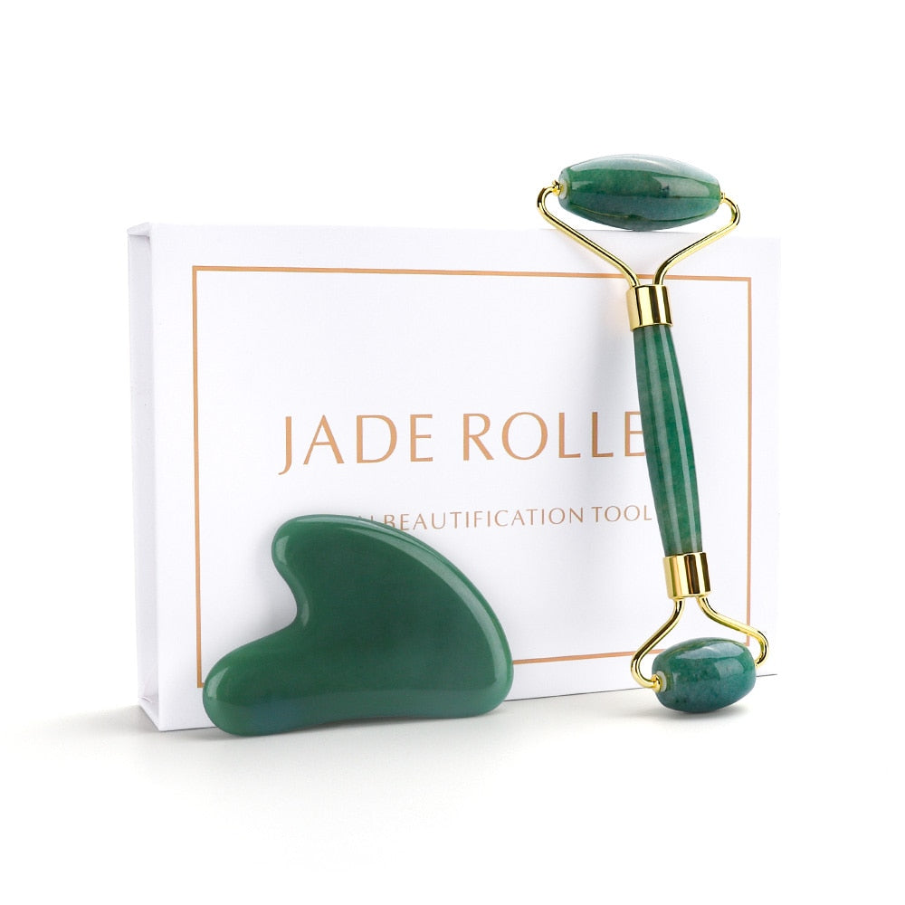 Natural Rose Quartz Roller Facial Jade Roller Stone