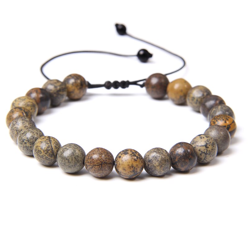 Adjustable Natural Stone Bracelet women Men Minimalist