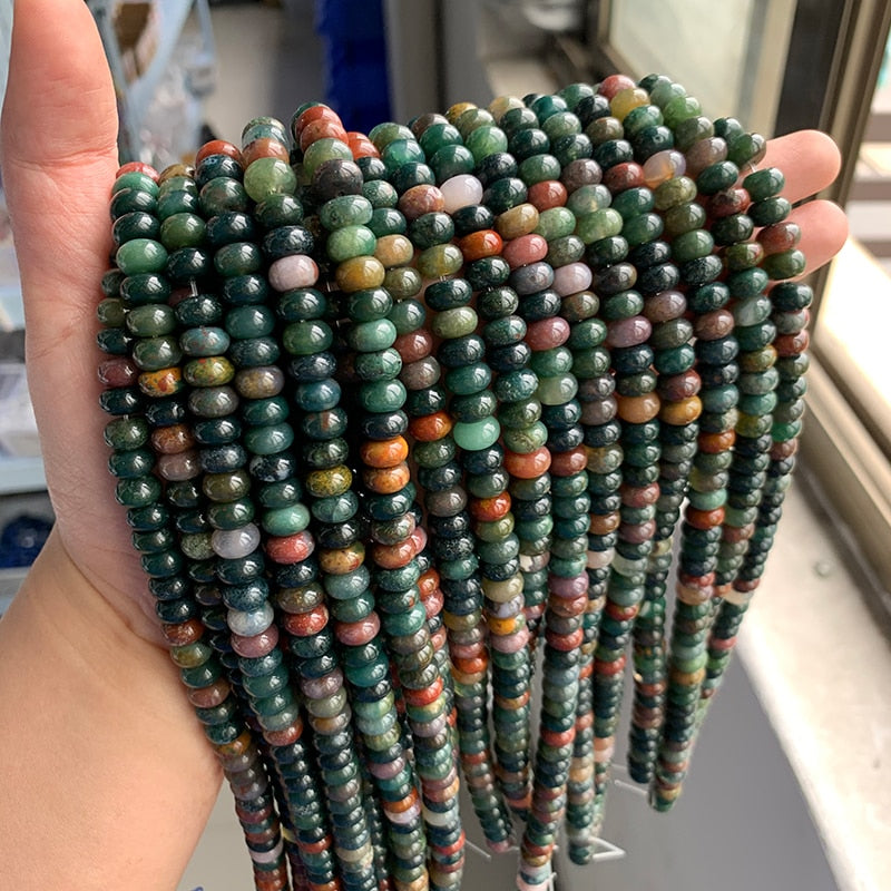 Abacus Beads Rondelle Shape Lapis  Jaspers Jades Amazonite