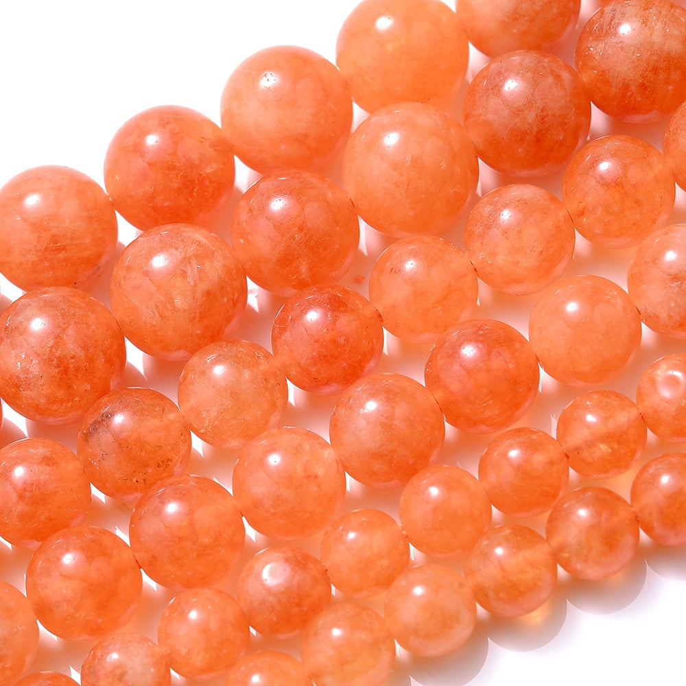 Natural Gold Sun Stone Jades A+ Sunstone Loose Spacer