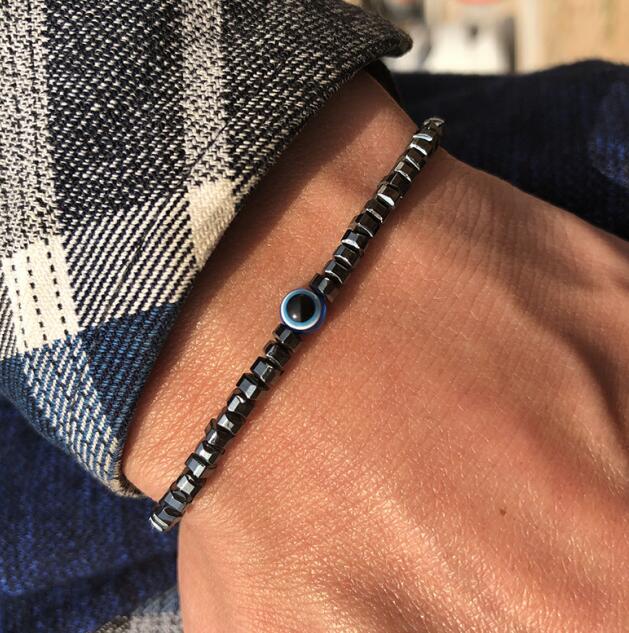 Minimalist Evil Eye Bracelet Men Female Charm