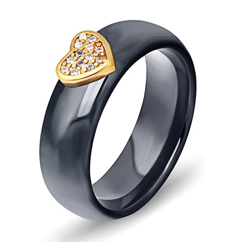 Black White Colorful Ring Ceramic Ring