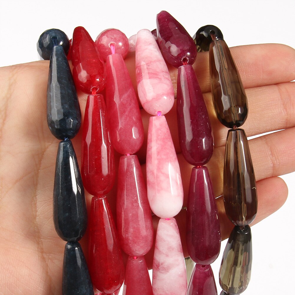 Natural Stone Beads Faceted Quartz Jades Rhodochrosite