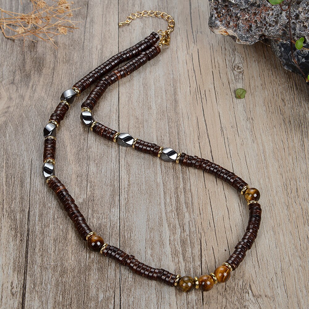 Fashion retro country beaded necklaces men's