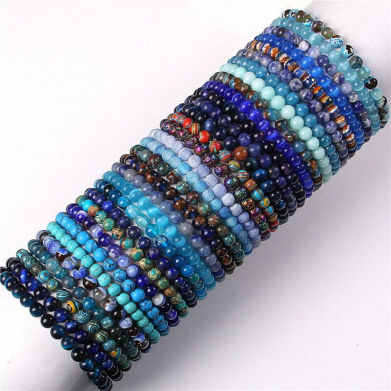 Blue Lapis Tiger Eye Agates Buddha Bracelets