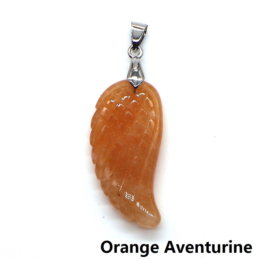 Angel Wing Pendants Natural Crystal Healing Gemstone