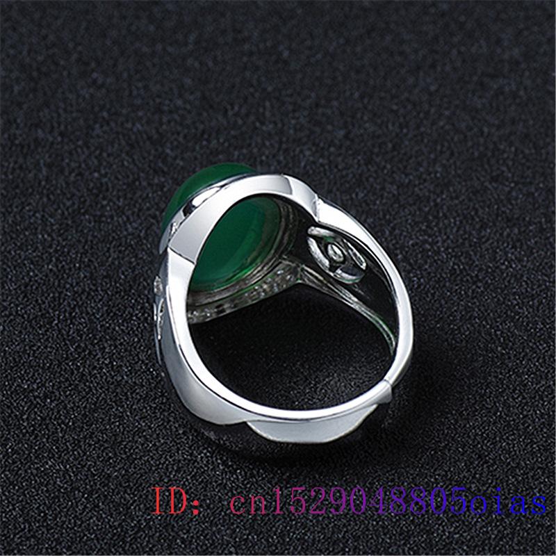 Green Jade Ring Zircon Crystal Natural Jewelry