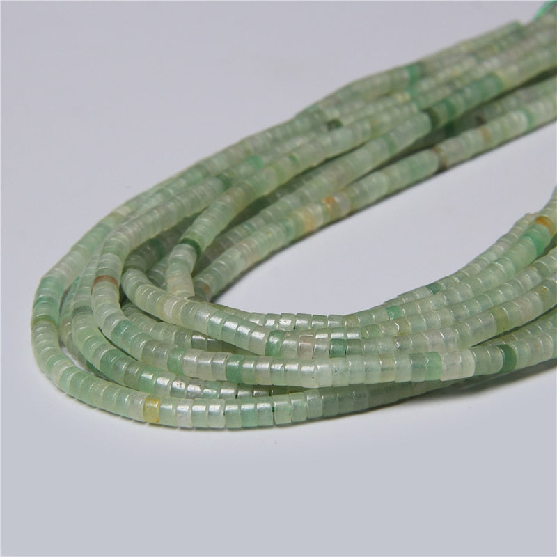 Natural Flat Disc Round Stone Crystal Jades Spacer Beads