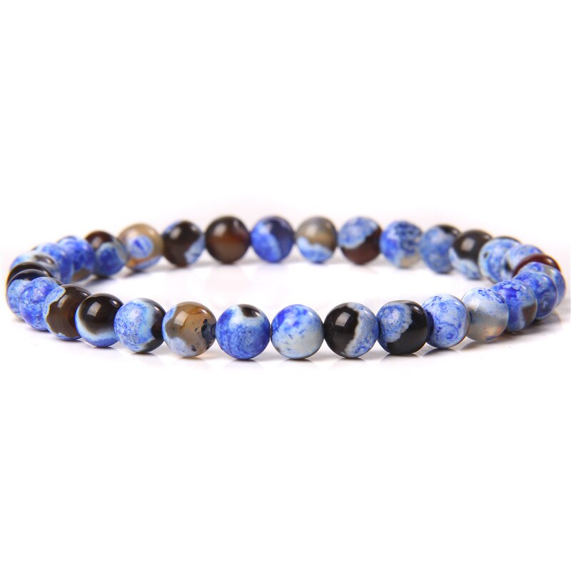 Blue Lapis Tiger Eye Agates Buddha Bracelets