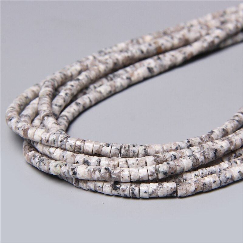 Natural Flat Disc Round Stone Crystal Jades Spacer Beads