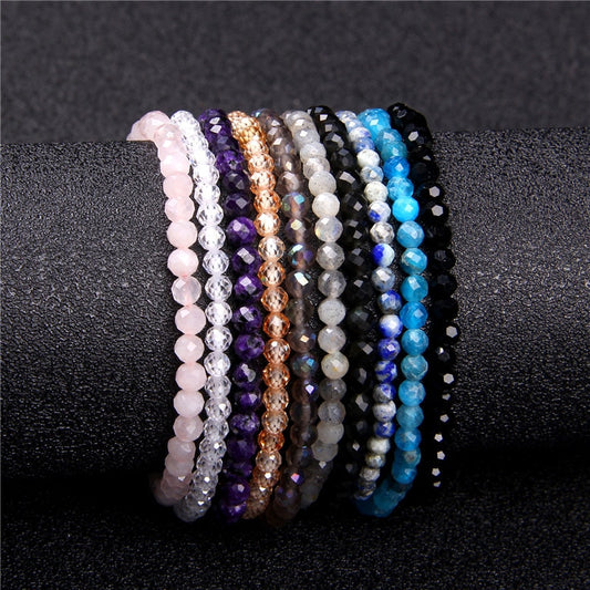 Minimalist Healing Tiny crystal stone Beads Bracelets