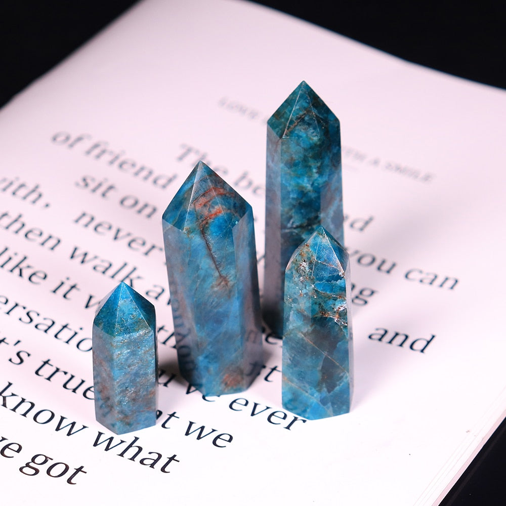 Natural crystal stone apatite Crystal wand Healing Stone