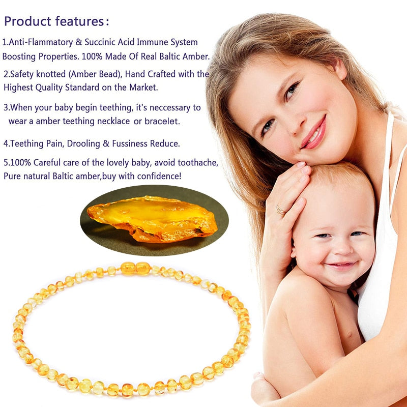 Natural Baltic Teething Ambers Necklace Amber Beads