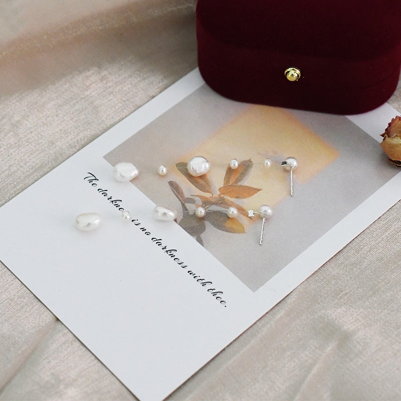 ASHIQI Natural Baroque Pearl Long Earrings
