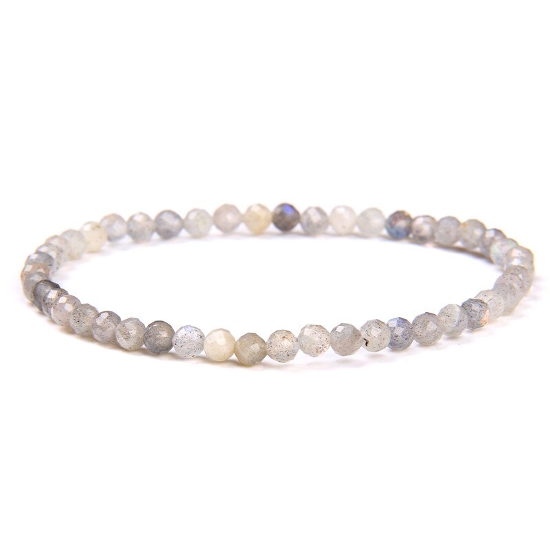 Handmade Gemstones Beads Bracelet Faceted Crystal
