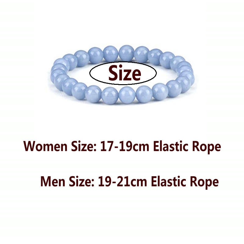 Stone Bracelet Men 8MM Beads Elastic Bracelet