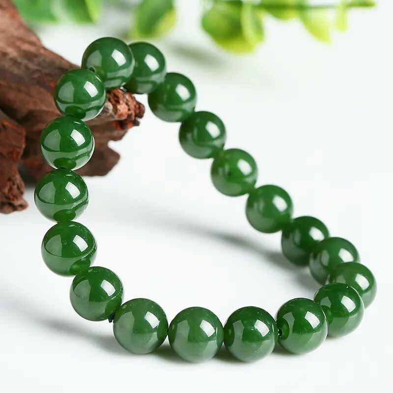 Genuine Natural Green Jade Bracelet Mens Jades