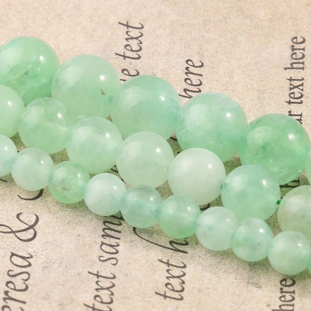 Natural Stone Chrysoprase Jades Round Loose