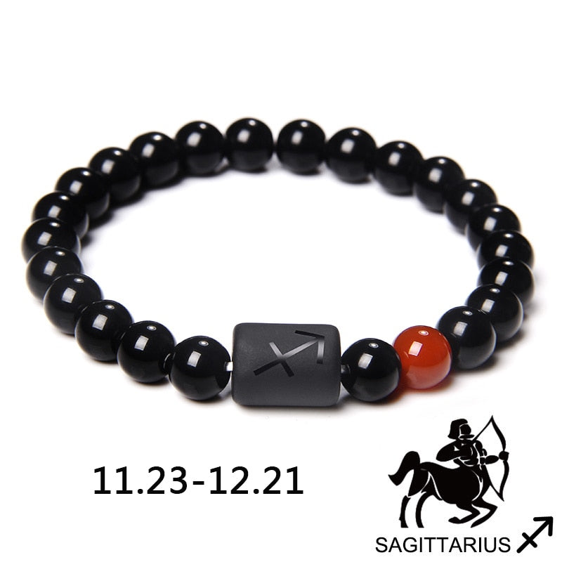 12 Constellation Zodiac Signs Beads Couples Bracelet