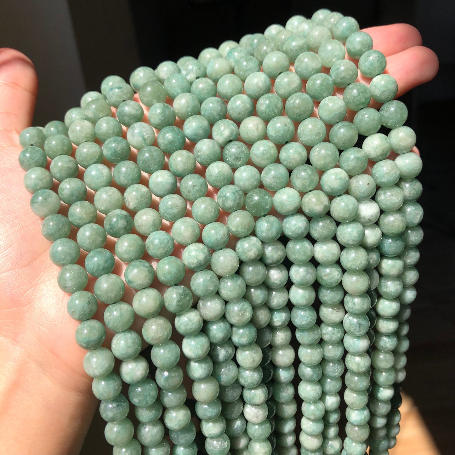Natural Stone Beads Green Burmese Persian Jades