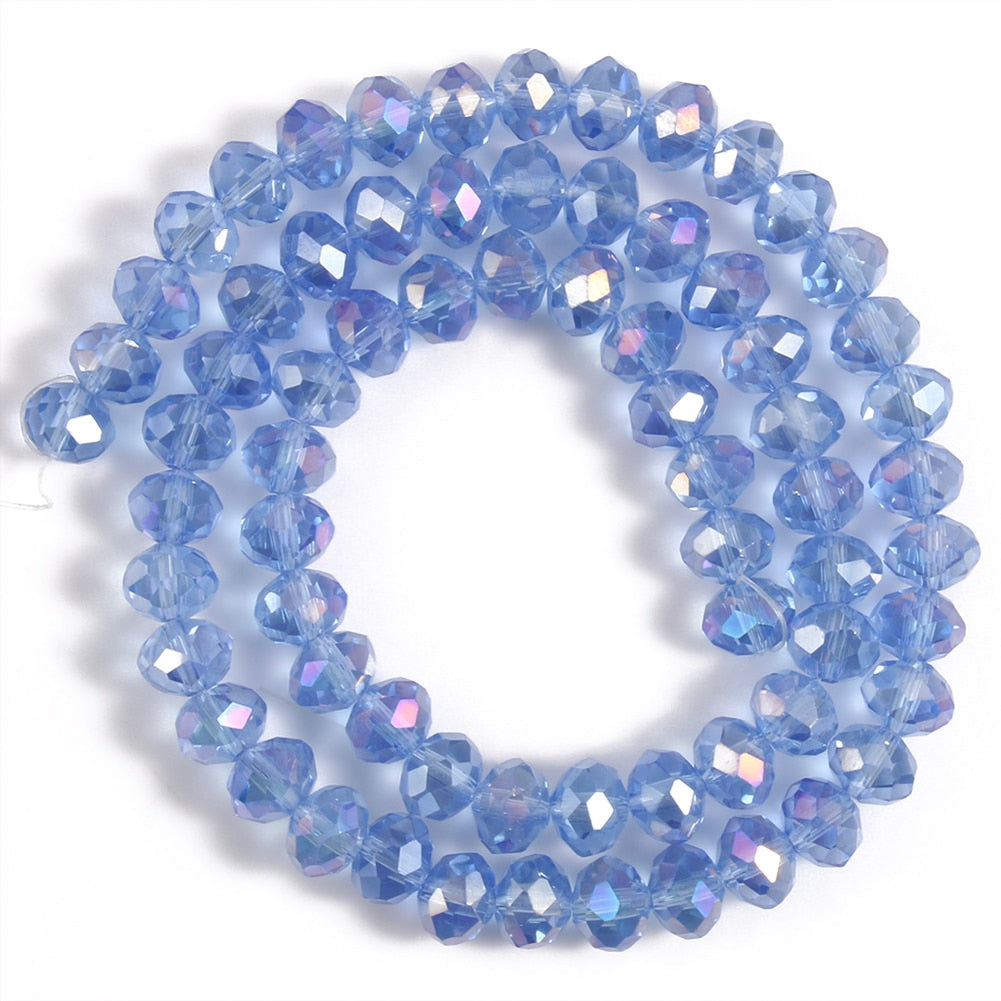 Faceted Czech Crystal Glass Beads Round Jades