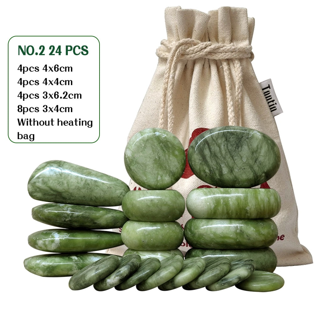 Jade glaze hot stone massage Set massager