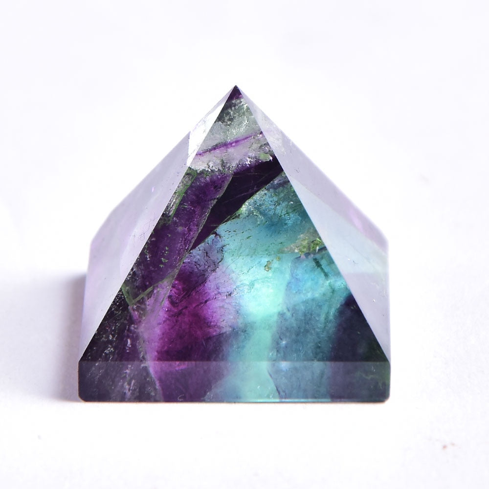 Fluorite Crystal Pyramid Quartz Healing Stone