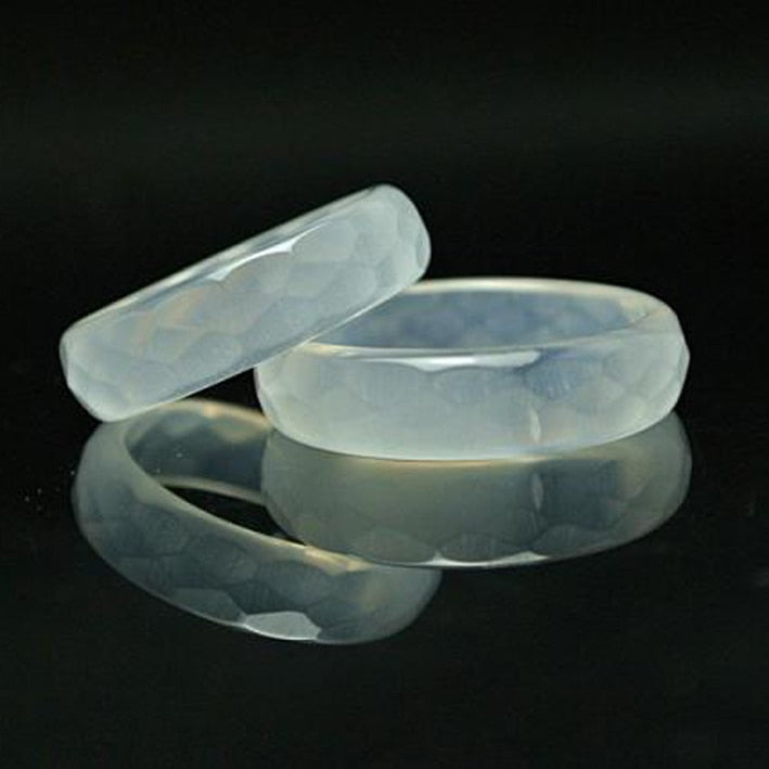 Natural diamond agate ring for men women