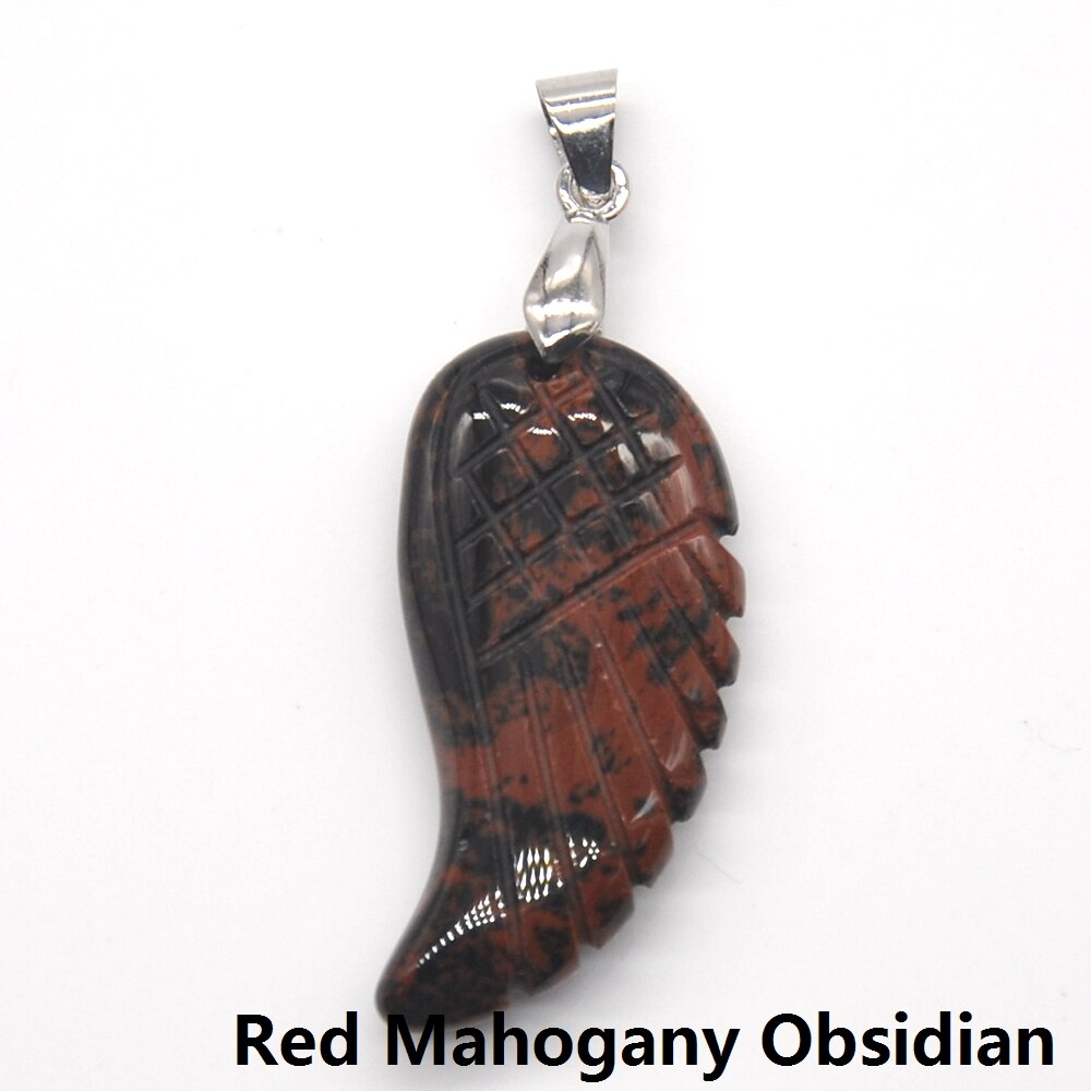 Angel Wing Pendants Natural Crystal Healing Gemstone