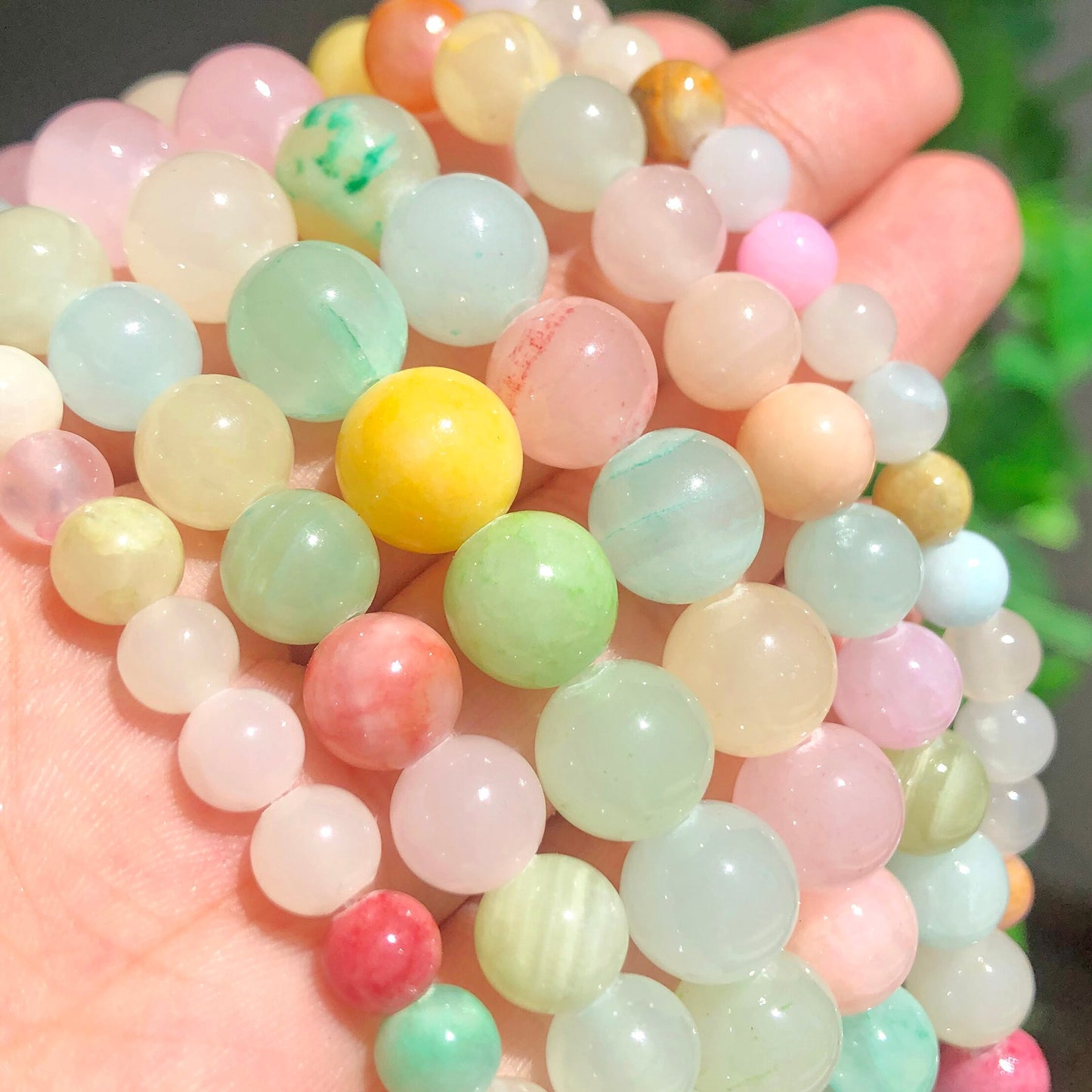 Corlorful Jade Chalcedony Beads Natural Stone